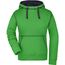 Ladies' Lifestyle Hoody - Kapuzensweat mit modischen Kontrastnähten [Gr. XL] (green/navy) (Art.-Nr. CA305102)