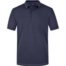 Men's Elastic Polo - Hochwertiges Poloshirt mit Kontraststreifen [Gr. S] (navy/white) (Art.-Nr. CA305202)