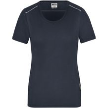 Ladies' Workwear T-Shirt - Strapazierfähiges und pflegeleichtes T-shirt mit Kontrastpaspel [Gr. L] (navy) (Art.-Nr. CA306741)