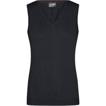 Ladies' V-Neck Pullunder - Klassischer Baumwoll-Pullunder [Gr. XS] (black) (Art.-Nr. CA307324)