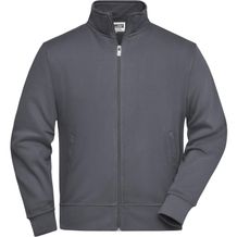 Workwear Sweat Jacket - Sweatjacke mit Stehkragen und Reißverschluss [Gr. 3XL] (carbon) (Art.-Nr. CA307371)