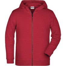 Children's Zip Hoody - Sweatjacke mit Kapuze und Reißverschluss [Gr. XS] (carmine-red-melange) (Art.-Nr. CA307495)