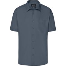 Men's Business Shirt Short-Sleeved - Klassisches Shirt aus strapazierfähigem Mischgewebe [Gr. L] (carbon) (Art.-Nr. CA307758)