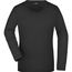 Ladies' Stretch Shirt Long-Sleeved - Langarm Shirt aus weichem Elastic-Single-Jersey [Gr. S] (black) (Art.-Nr. CA308157)