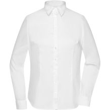 Ladies' Long-Sleeved Blouse - Bügelleichte Langarm Damenbluse für Business und City [Gr. XXL] (white) (Art.-Nr. CA308443)