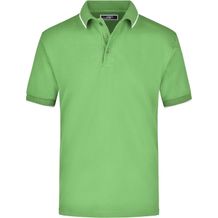 Polo Tipping - Hochwertiges Piqué-Polohemd mit Kontraststreifen [Gr. 3XL] (lime-green/white) (Art.-Nr. CA308787)