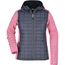 Ladies' Knitted Hybrid Jacket - Strickfleecejacke im stylischen Materialmix [Gr. XL] (pink-melange/anthracite-melange) (Art.-Nr. CA309109)
