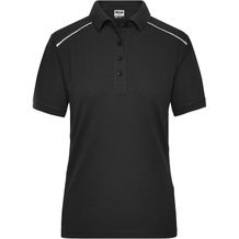 Ladies' Workwear Polo - Strapazierfähiges und pflegeleichtes Polo mit Kontrastpaspel [Gr. XXL] (black) (Art.-Nr. CA309126)