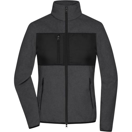 Ladies' Fleece Jacket - Fleecejacke im Materialmix [Gr. S] (Art.-Nr. CA309563) - Klassischer, weicher und pflegeleichter...