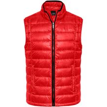 Men's Quilted Down Vest - Sportliche Daunenweste mit Stehkragen [Gr. S] (red/black) (Art.-Nr. CA310145)