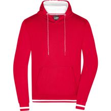 Men's Club Hoody - Kapuzensweat im modischen Design [Gr. S] (red/white) (Art.-Nr. CA310257)