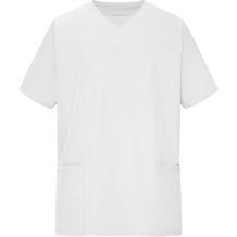 Men's Stretch-Kasack - Elastischer Kasack mit V-Ausschnitt [Gr. XXL] (white) (Art.-Nr. CA310944)