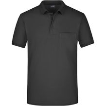 Men's Polo Pocket - Klassisches Poloshirt mit Brusttasche [Gr. XL] (black) (Art.-Nr. CA311227)