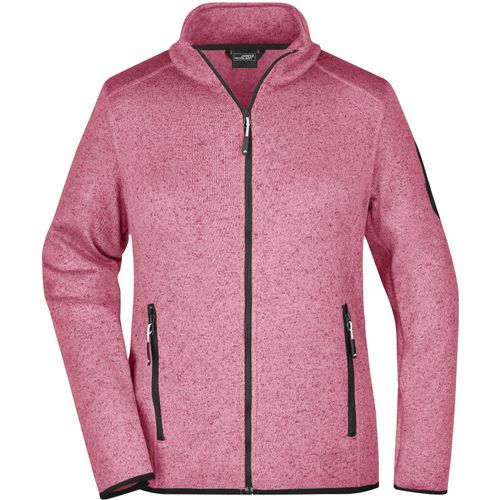 Ladies' Knitted Fleece Jacket - Modische Strickfleece Jacke mit Stehkragen [Gr. XL] (Art.-Nr. CA311662) - Weiches, wärmendes, pflegeleichte...