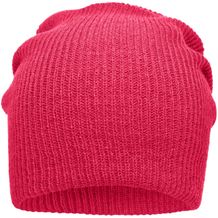 Knitted Long Beanie - Lässige überlange Strickmütze (pink) (Art.-Nr. CA312694)