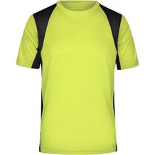 Men's Running-T - Funktionelles Laufshirt [Gr. M] (fluo-yellow/black) (Art.-Nr. CA313307)