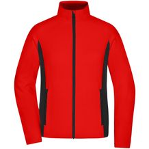 Ladies' Stretchfleece Jacket - Bequeme, elastische Stretchfleece Jacke im sportlichen Look für Arbeit, Sport und Lifestyle [Gr. XXL] (red/black) (Art.-Nr. CA314453)