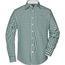 Men's Checked Shirt - Modisches Karoshirt mit Uni-Einsätzen an Kragen und Manschette [Gr. S] (forest-green/white) (Art.-Nr. CA314987)