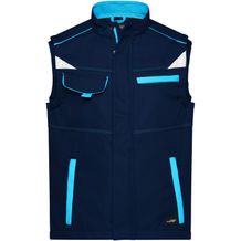 Workwear Softshell Vest - Funktionelle Softshellweste mit hochwertiger Ausstattung [Gr. XXL] (navy/turquoise) (Art.-Nr. CA316902)