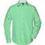Men's Checked Shirt - Modisches Karoshirt mit Uni-Einsätzen an Kragen und Manschette [Gr. S] (green/white) (Art.-Nr. CA317130)