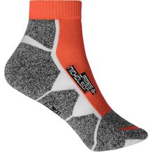 Sport Sneaker Socks - Funktionelle, kurze Sportsocke für Damen und Herren [Gr. 45-47] (Rot / weiß) (Art.-Nr. CA317153)