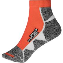 Sport Sneaker Socks - Funktionelle, kurze Sportsocke für Damen und Herren [Gr. 45-47] (bright-orange/white) (Art.-Nr. CA317153)
