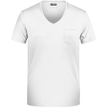 Men's-T Pocket - T-Shirt mit modischer Brusttasche [Gr. M] (white) (Art.-Nr. CA318647)