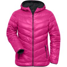 Ladies' Down Jacket - Ultraleichte Daunenjacke mit Kapuze in sportlichem Style [Gr. M] (magenta/graphite) (Art.-Nr. CA318922)