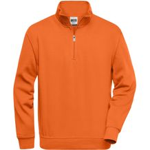 Workwear Half Zip Sweat - Sweatshirt mit Stehkragen und Reißverschluss [Gr. M] (orange) (Art.-Nr. CA321362)