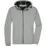 Men's Hooded Softshell Jacket - Softshelljacke mit Kapuze im sportlichen Design [Gr. L] (light-grey/black) (Art.-Nr. CA321434)