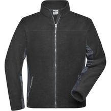 Men's Workwear Fleece Jacket - Strapazierfähige Fleecejacke im Materialmix [Gr. S] (black/carbon) (Art.-Nr. CA323754)