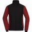 Ladies' Padded Hybrid Jacket - Wattierte Jacke mit Stehkragen im attraktiven Materialmix [Gr. 3XL] (black/red-melange) (Art.-Nr. CA323998)