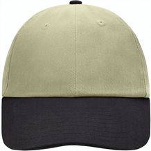 6 Panel Raver Cap - Klassisches Allround-Cap in zahlreichen Farbvarianten (light-khaki/black) (Art.-Nr. CA323999)