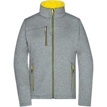 Ladies' Softshell Jacket - Softshell-Jacke in Melange-Optik [Gr. XXL] (dark-melange/yellow) (Art.-Nr. CA324112)