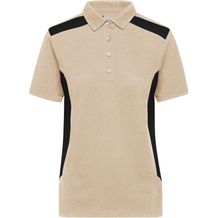 Ladies' Workwear Polo - Strapazierfähiges und pflegeleichtes Polo mit Kontrasteinsätzen [Gr. M] (stone/black) (Art.-Nr. CA324172)