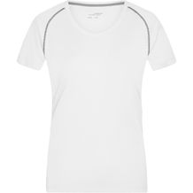 Ladies' Sports T-Shirt - Funktionsshirt für Fitness und Sport [Gr. XL] (white/silver) (Art.-Nr. CA324685)
