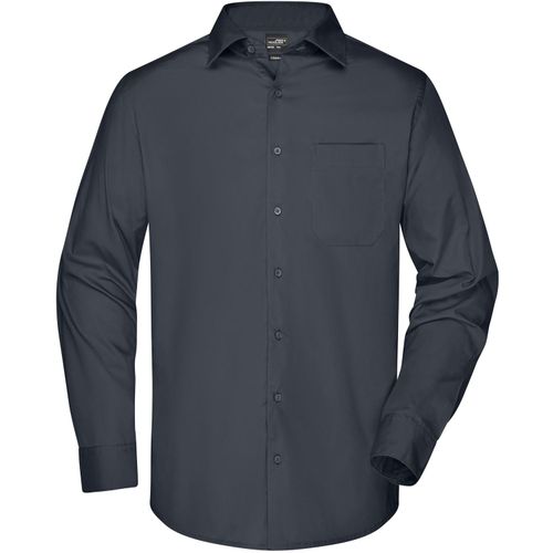 Men's Business Shirt Long-Sleeved - Klassisches Shirt aus strapazierfähigem Mischgewebe [Gr. 3XL] (Art.-Nr. CA325627) - Pflegeleichte Popeline-Qualität mi...
