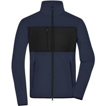 Men's Fleece Jacket - Fleecejacke im Materialmix [Gr. L] (navy/black) (Art.-Nr. CA325704)