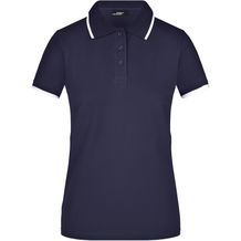 Ladies' Polo Tipping - Hochwertiges Piqué-Polohemd mit Kontraststreifen [Gr. S] (navy/white) (Art.-Nr. CA326192)