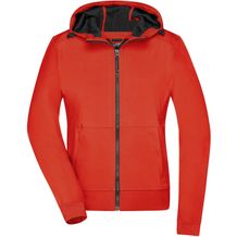 Ladies' Hooded Softshell Jacket - Softshelljacke mit Kapuze im sportlichen Design [Gr. S] (flame/black) (Art.-Nr. CA326318)