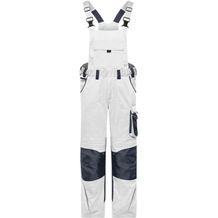 Workwear Pants with Bib - Spezialisierte Latzhose mit funktionellen Details und flexibel einstellbarem, elastischen Bund [Gr. 52] (white/carbon) (Art.-Nr. CA327323)