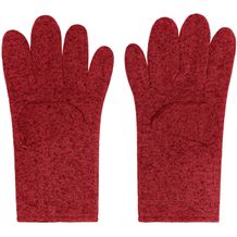 Fleece-Gloves - Pflegeleichte Strickfleece-Handschuhe [Gr. S/M] (red-melange) (Art.-Nr. CA328383)