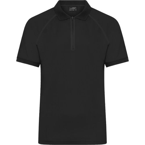 Men's Zip-Polo - Polo mit Reißverschluss aus Funktions-Polyester für Promotion, Sport und Freizeit [Gr. M] (Art.-Nr. CA330354) - Atmungsaktiv, feuchtigkeitsregulierend...