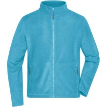 Men's Fleece Jacket - Fleecejacke mit Stehkragen im klassischen Design [Gr. L] (Turquoise) (Art.-Nr. CA331814)