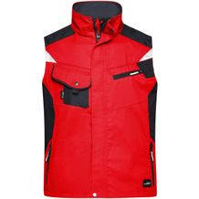 Workwear Vest - Professionelle Weste mit hochwertiger Ausstattung [Gr. 5XL] (red/black) (Art.-Nr. CA332478)