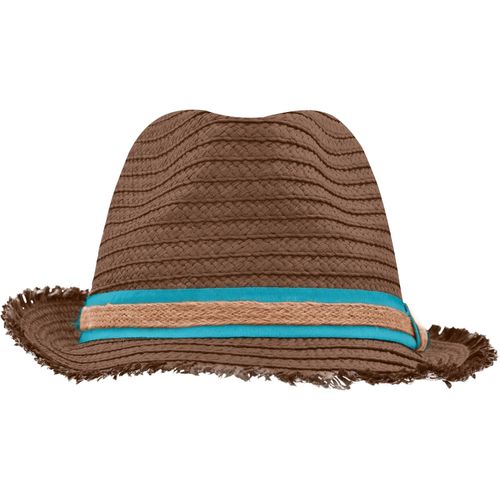 Trendy Summer Hat - Trendstarker Hut mit modischer Fransenkrempe [Gr. S/M] (Art.-Nr. CA333125) - Aufwendige Flechtoptik
Eingearbeitetes,...