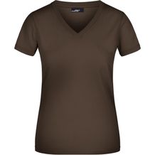 Ladies' V-T - Tailliertes Damen T-Shirt [Gr. S] (Brown) (Art.-Nr. CA333482)