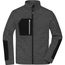 Men's Structure Fleece Jacket - Pflegeleichte Strick-Fleecejacke für Arbeit und Freizeit [Gr. M] (black-melange/black/silver) (Art.-Nr. CA333578)