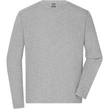 Men's Workwear-Longsleeve-T - Strapazierfähiges und pflegeleichtes Langarm Shirt [Gr. S] (grey-heather) (Art.-Nr. CA335374)