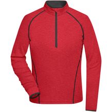 Ladies' Sports Shirt Longsleeve - Langarm Funktionsshirt für Fitness und Sport [Gr. M] (red-melange/titan) (Art.-Nr. CA337623)